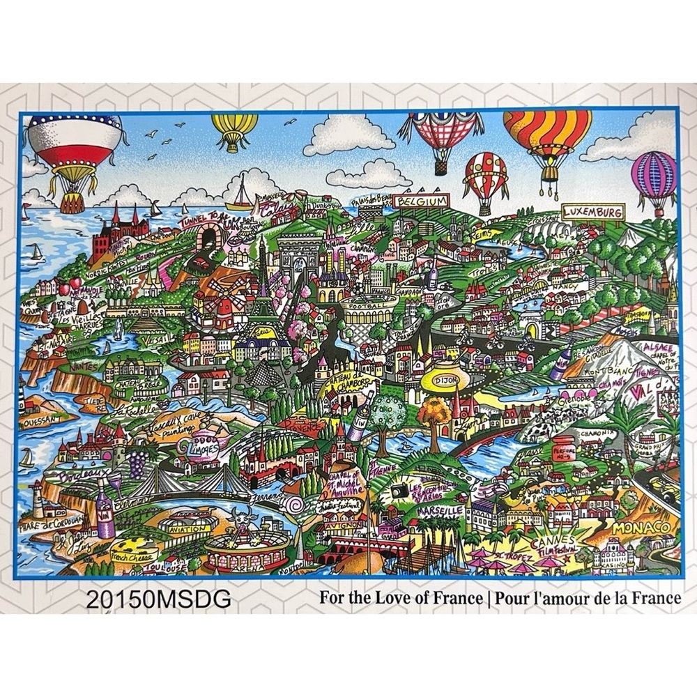 1000 pcs For the love of France Jigsaw Puzzles with magnetic snap box